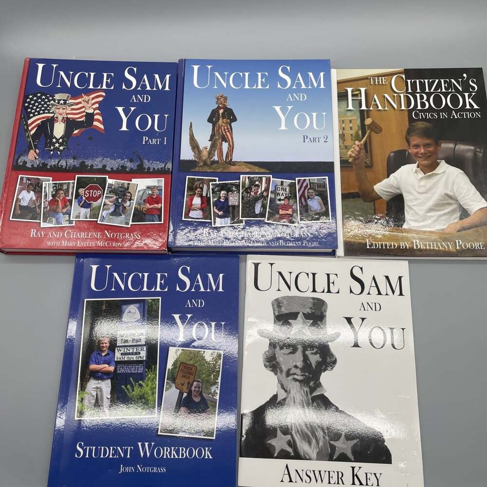 Notgrass Uncle Sam and You Set - Part 1, Part 2, Citizen's Handbook, Answer Key